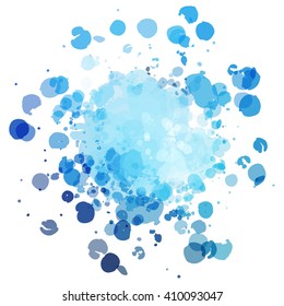 Chaotic colorful dabs, abstract background. Vector element for your design.