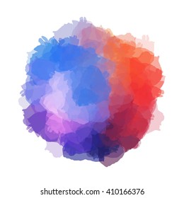 Chaotic colorful dabs, abstract background. Vector element for your design.