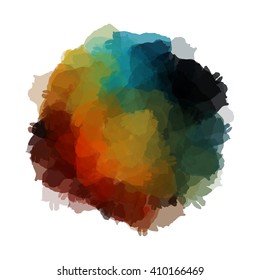 Chaotic colorful dabs, abstract background. Vector element for your design.