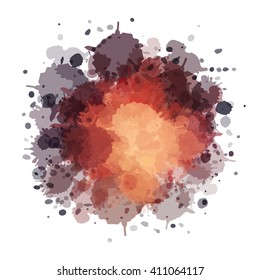 Chaotic colorful dabs, abstract background. Vector element for your design.