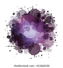 Chaotic colorful dabs, abstract background. Vector element for your design.