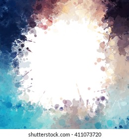 Chaotic colorful dabs, abstract background. Vector element for your design.