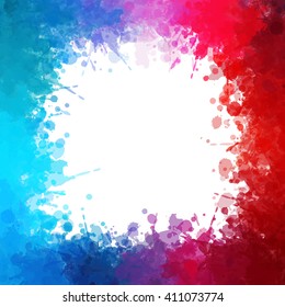 Chaotic colorful dabs, abstract background. Vector element for your design.