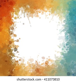 Chaotic colorful dabs, abstract background. Vector element for your design.