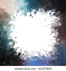Chaotic colorful dabs, abstract background. Vector element for your design.