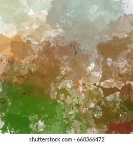 Chaotic colorful dabs, abstract background. Vector element for your design.