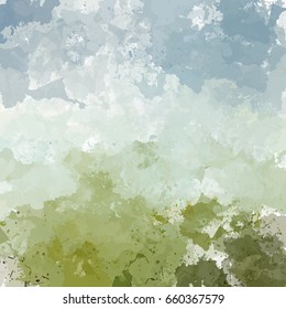 Chaotic colorful dabs, abstract background. Vector element for your design.