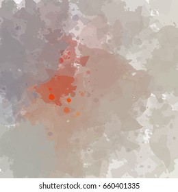 Chaotic colorful dabs, abstract background. Vector element for your design.