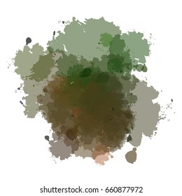Chaotic colorful dabs, abstract background. Vector element for your design.