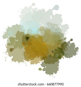 Chaotic colorful dabs, abstract background. Vector element for your design.