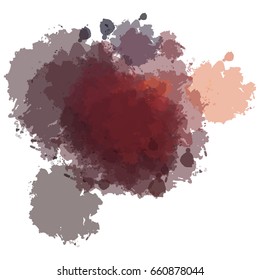 Chaotic colorful dabs, abstract background. Vector element for your design.