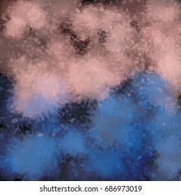 Chaotic colorful dabs, abstract background. Vector element for your design.