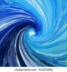 Chaotic colorful dabs. Abstract spiral background. Vector element for your design.