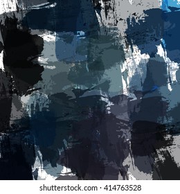 Chaotic colorful dabs on a white background. A vector element for your design.