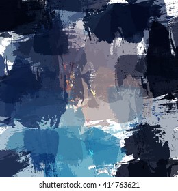 Chaotic colorful dabs on a white background. A vector element for your design.