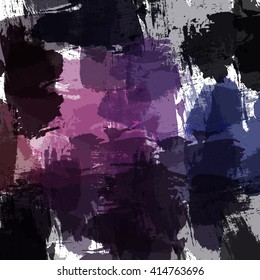 Chaotic colorful dabs on a white background. A vector element for your design.