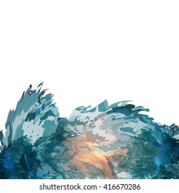 Chaotic colorful dabs on a white background. A vector element for your design.