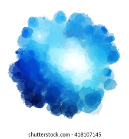Chaotic colorful dabs on a white background. A vector element for your design.