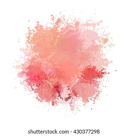 Chaotic colorful dabs on a white background. A vector element for your design.