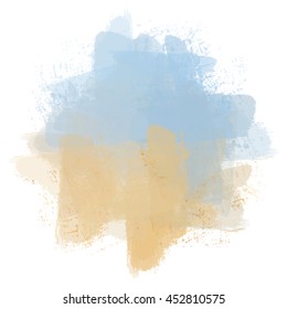 Chaotic colorful dabs on a white background. A vector element for your design.