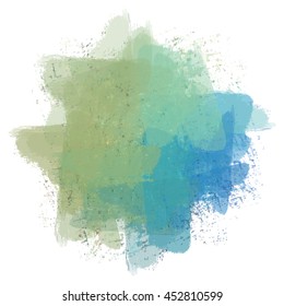 Chaotic colorful dabs on a white background. A vector element for your design.