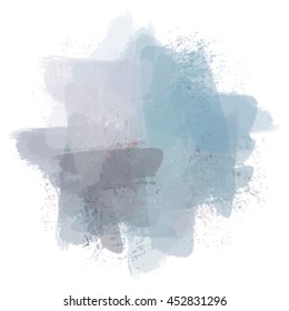 Chaotic colorful dabs on a white background. A vector element for your design.
