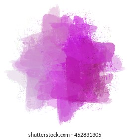 Chaotic colorful dabs on a white background. A vector element for your design.