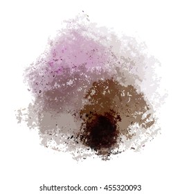 Chaotic colorful dabs on a white background. A vector element for your design.