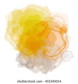 Chaotic colorful dabs on a white background. A vector element for your design.