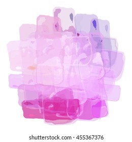Chaotic colorful dabs on a white background. A vector element for your design.