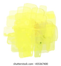 Chaotic colorful dabs on a white background. A vector element for your design.