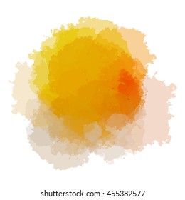 Chaotic colorful dabs on a white background. A vector element for your design.