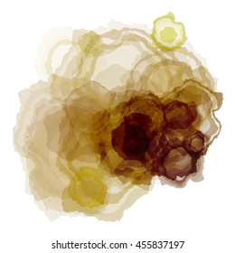 Chaotic colorful dabs on a white background. A vector element for your design.