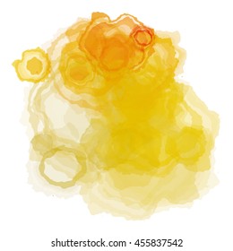 Chaotic colorful dabs on a white background. A vector element for your design.