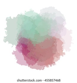 Chaotic colorful dabs on a white background. A vector element for your design.
