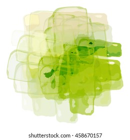 Chaotic colorful dabs on a white background. A vector element for your design.