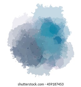 Chaotic colorful dabs on a white background. A vector element for your design.