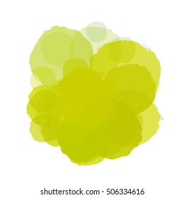 Chaotic colorful dabs on a white background. A vector element for your design.