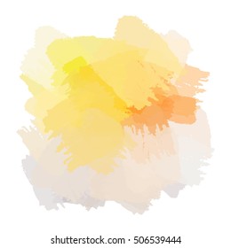 Chaotic colorful dabs on a white background. A vector element for your design.