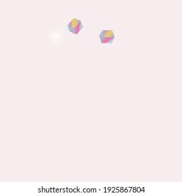 El caótico contexto de Confetti. Borde de aceite. Tarjeta de cumpleaños con textura metálica. Holo Confetti. Partículas de cubo holográfico aislado. Vector Square Bokeh. Fondo irlandés. Tarjeta de aniversario geométrico.