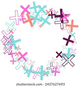  Chaotic cosmic background with gold star elements flying. Vector illustration style is flat iconic symbols with psychedelic colors.