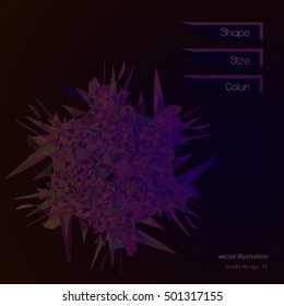chaotic dark crystal with polygon shapes 