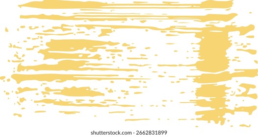 Diferentes trazos caóticos de líneas caóticas y manchas, compuestos en un solo trazo en color amarillo, para varios diseños
