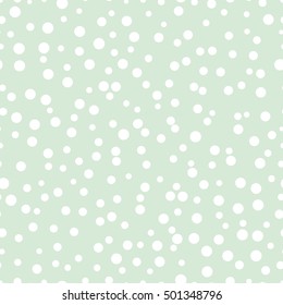 Chaotic dots on a light blue background like a round snowflake Winter pattern Snowflakes seamless background Snowflakes seamless pattern Snow background Snowfall Snowfall pattern vector 
