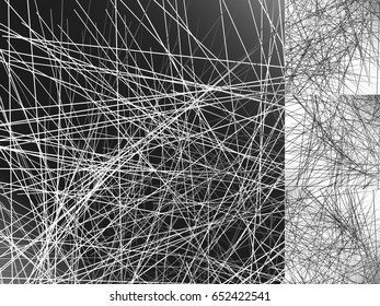 Chaotic dynamic lines abstract digital art. Dynamic stripes geometric texture