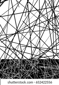 Chaotic dynamic lines abstract digital art. Dynamic stripes geometric texture