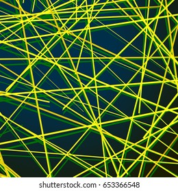 Chaotic dynamic lines abstract digital art. Dynamic stripes geometric texture