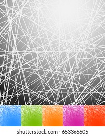 Chaotic dynamic lines abstract digital art. Dynamic stripes geometric texture