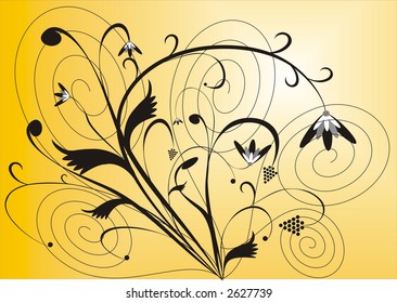 Chaotic floral background