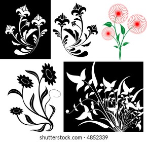 Chaotic floral style design background